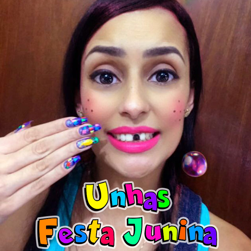 Unhas Decoradas para Festa Junina - Fogueira de São João