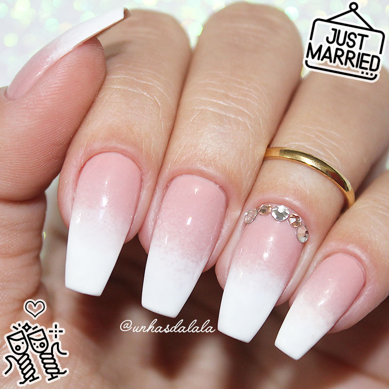 Unhas Decoradas para Noivas baby boomer