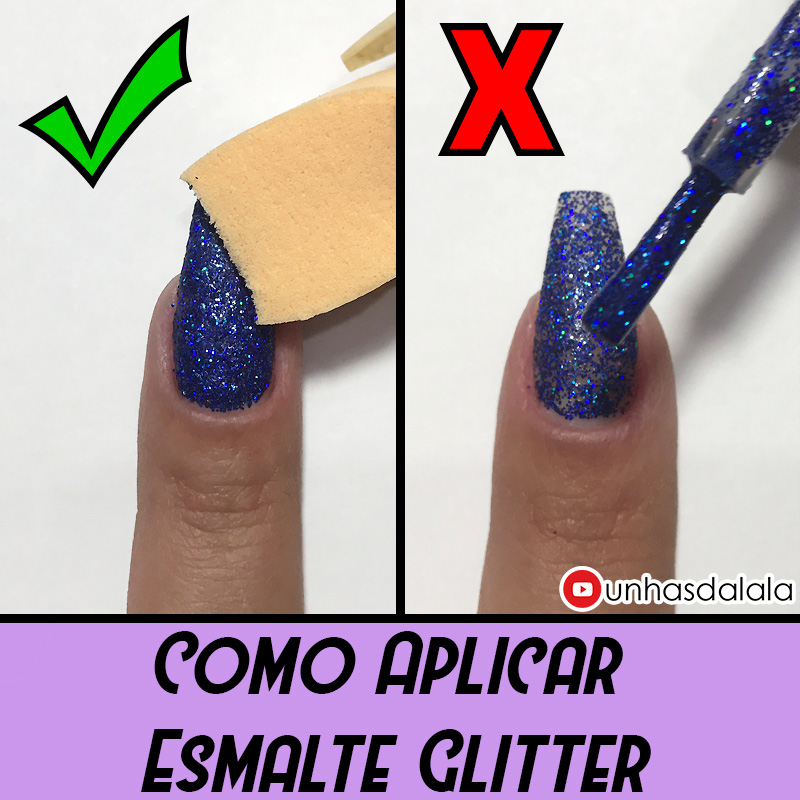 Truque Correto de Como Aplicar Esmalte Glitter