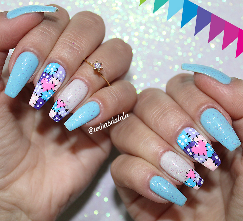 Unhas Decoradas para Festa Junina, Festa Junina, Unhas Festa Junina, unhas são joão, unhas retalhos coloridos, unhas para festa junina