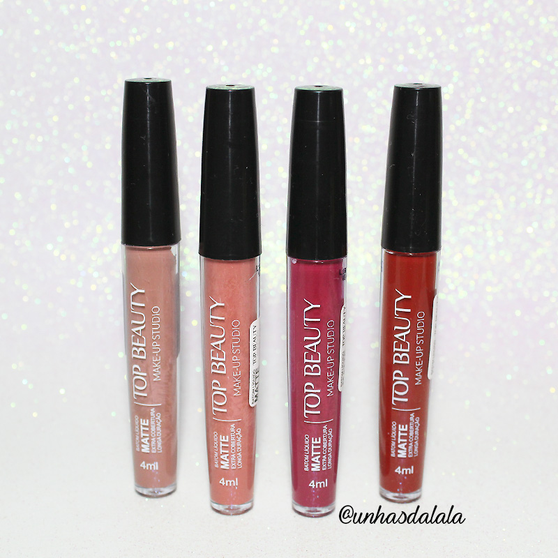 recebidos top beauty, batom líquido matte, batom top beauty, top beauty