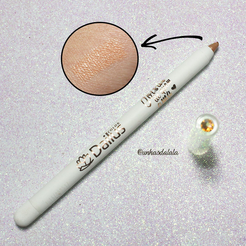 dailus coisas de quem ama, dailus, desafio dailus, coisas de quem ama, #dailuscomcristais, maquiagem, make, makeup, lápis para olhos, lápis para olhos dailus, dourado