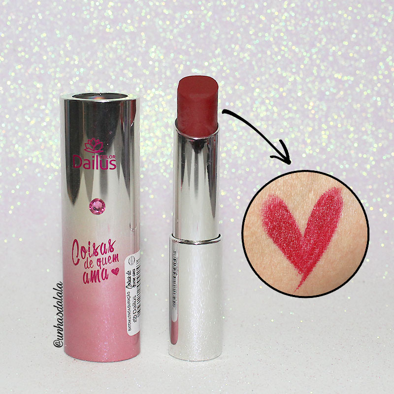 dailus coisas de quem ama, dailus, desafio dailus, coisas de quem ama, #dailuscomcristais, maquiagem, make, makeup, batom, batom dailus, vermelho