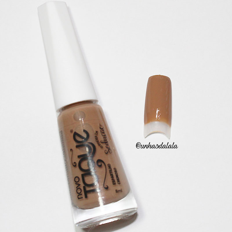 swatch novo toque o poder da sedução, novo toque, coleção o poder da sedução, novo toque o poder da sedução, esmaltes outono inverno 2017, esmaltes novo toque, esmalte marrom, marrom caramelo, esmalte marrom caramelo