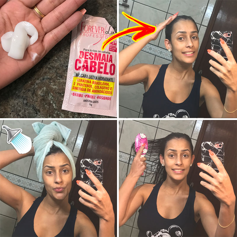 testando desmaia cabelo forever liss