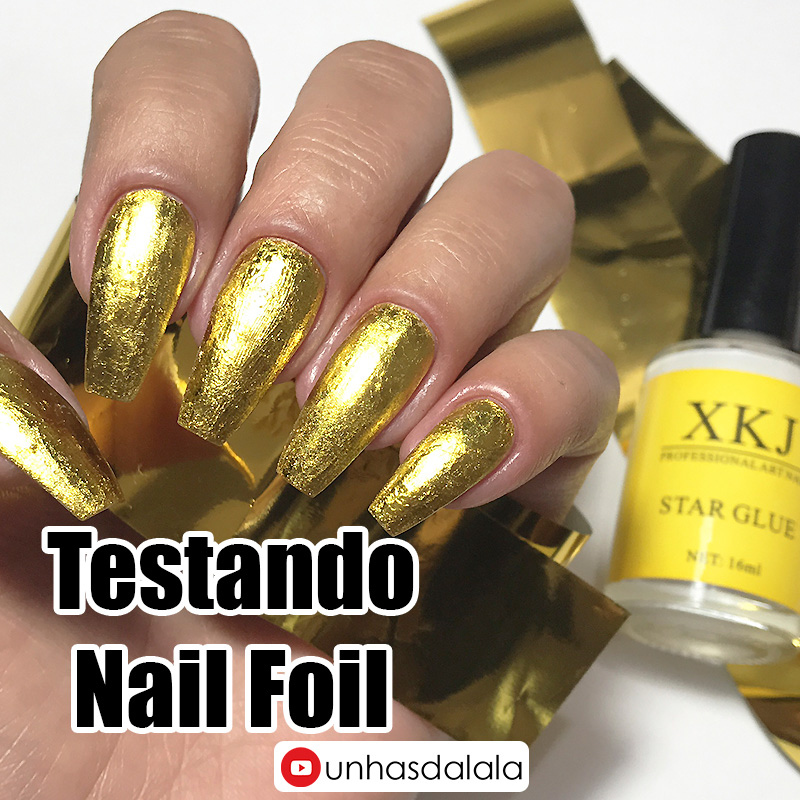 testando Nail Foil da Newchic