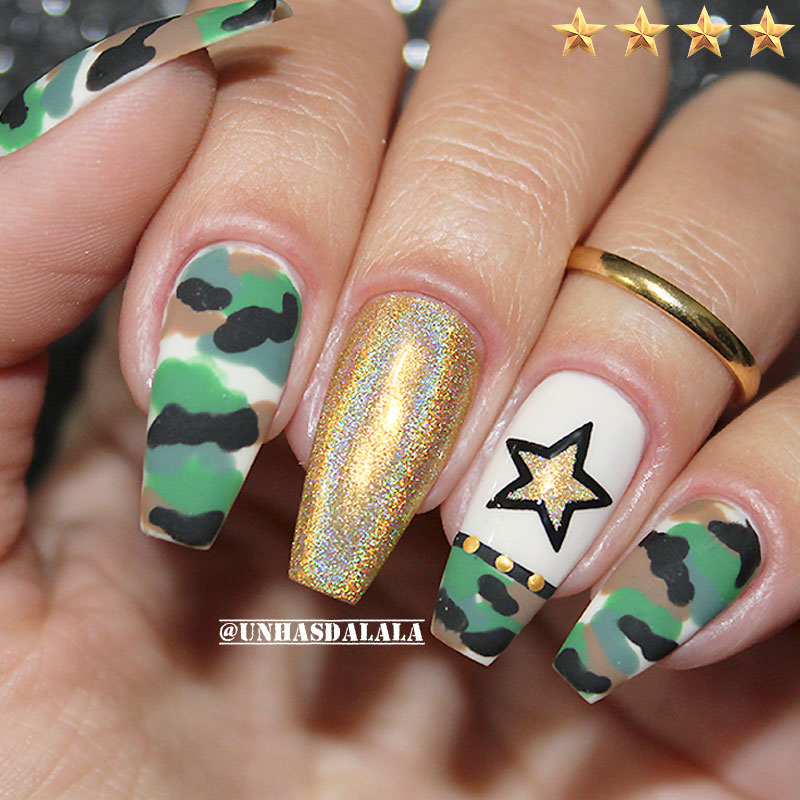 unhas decoradas militar