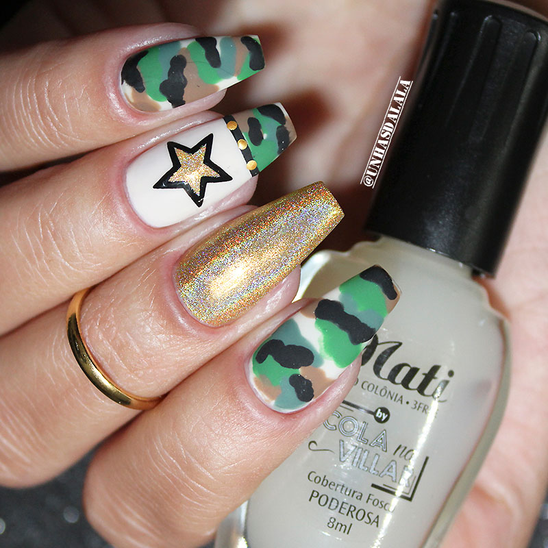 unhas decoradas militar