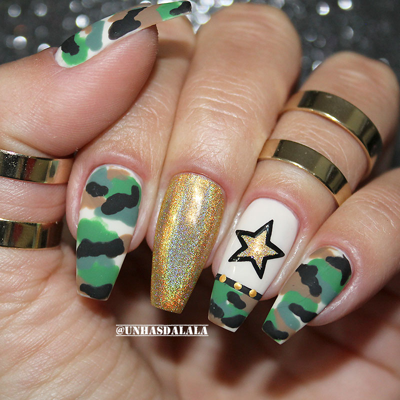 unhas decoradas militar
