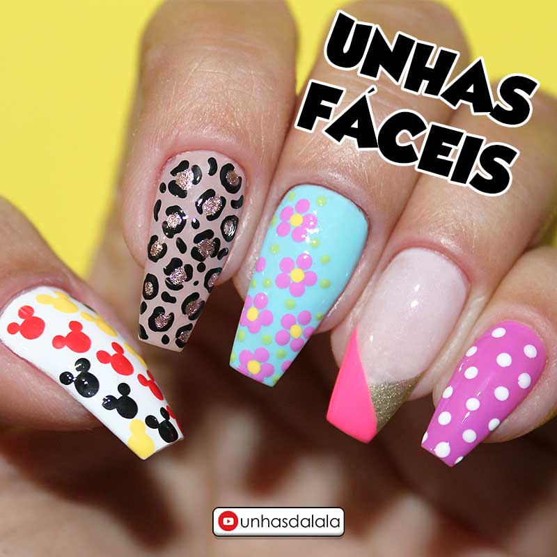 5 unhas decoradas rápidas e fáceis para iniciantes