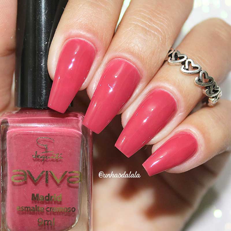 swatch esmaltes aviva jequiti, esmalte jequiti, jequiti aviva, esmaltes aviva, esmaltes jequiti aviva, esmalte madrid, esmalte rosa, rosa, esmalte cremoso, jequiti, aviva, esmalte la madrid