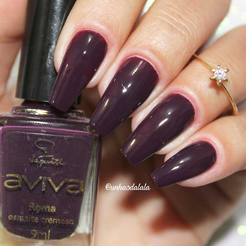 swatch esmaltes aviva jequiti, esmalte jequiti, jequiti aviva, esmaltes aviva, esmaltes jequiti aviva, esmalte roma, esmalte rroxo, roxo, esmalte uva, esmalte cremoso, jequiti, aviva, esmalte la roma