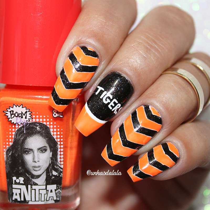 unhas decoradas swish swish, swish swish, swish swish nail art, unhas, unhas decoradas, esmalte, esmalte laranja, esmalte oreto