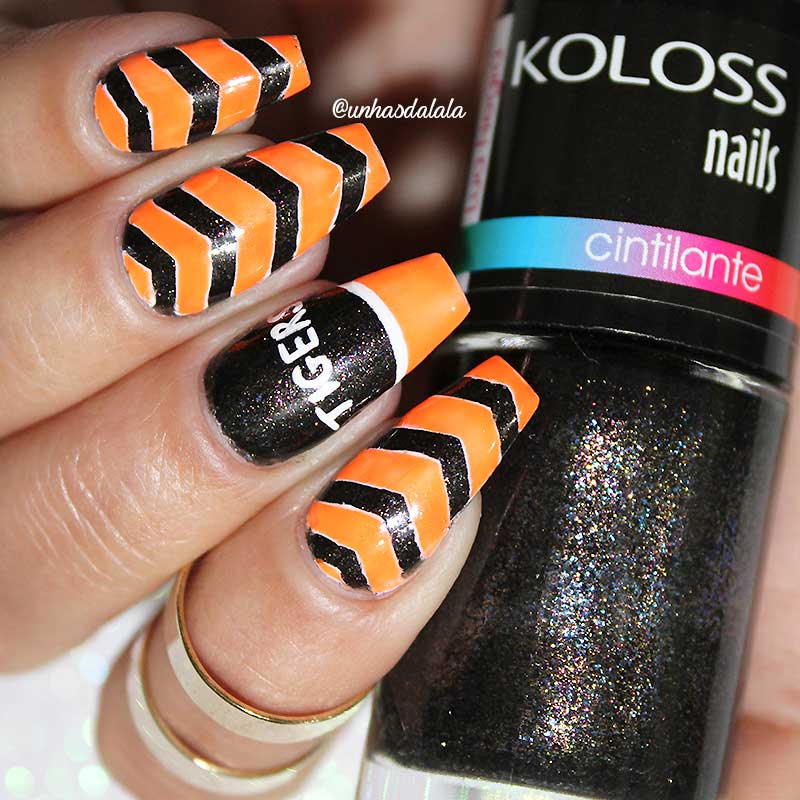 unhas decoradas swish swish, swish swish, swish swish nail art, unhas, unhas decoradas, esmalte, esmalte laranja, esmalte oreto