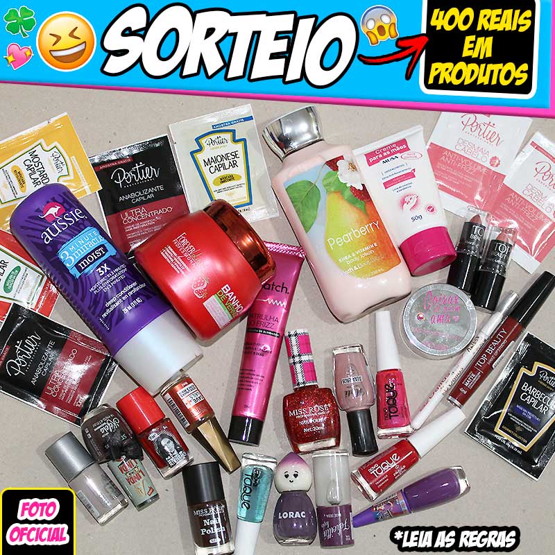 SORTEIO 400 REAIS EM PRODUTOS