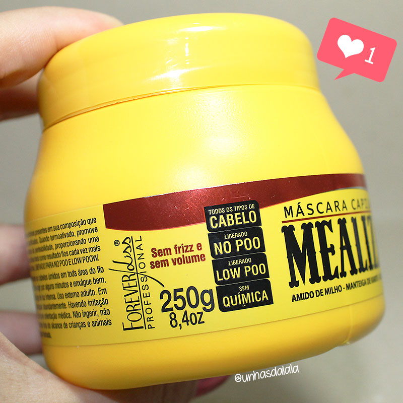 recebidos forever liss, mealiza forever liss, forever liss, máscara capilar, máscara de hidratação
