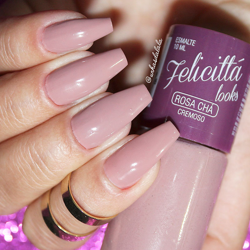 review esmalte felicittá looks rosa chá