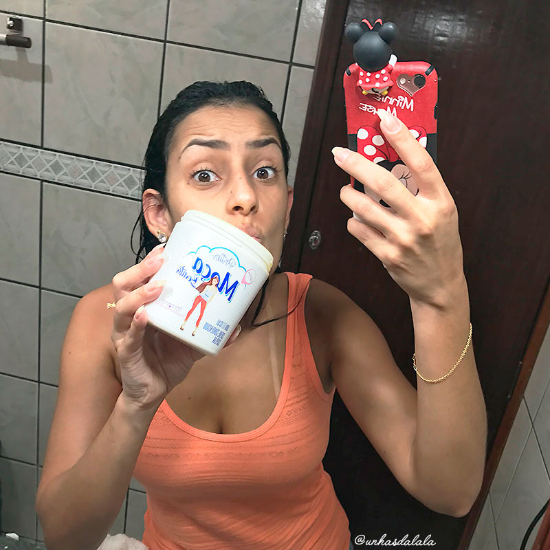 testando creme condensado capilar da portier