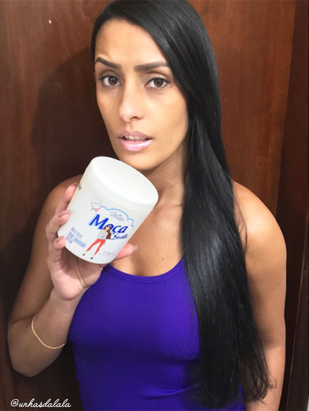 testando creme condensado capilar da portier