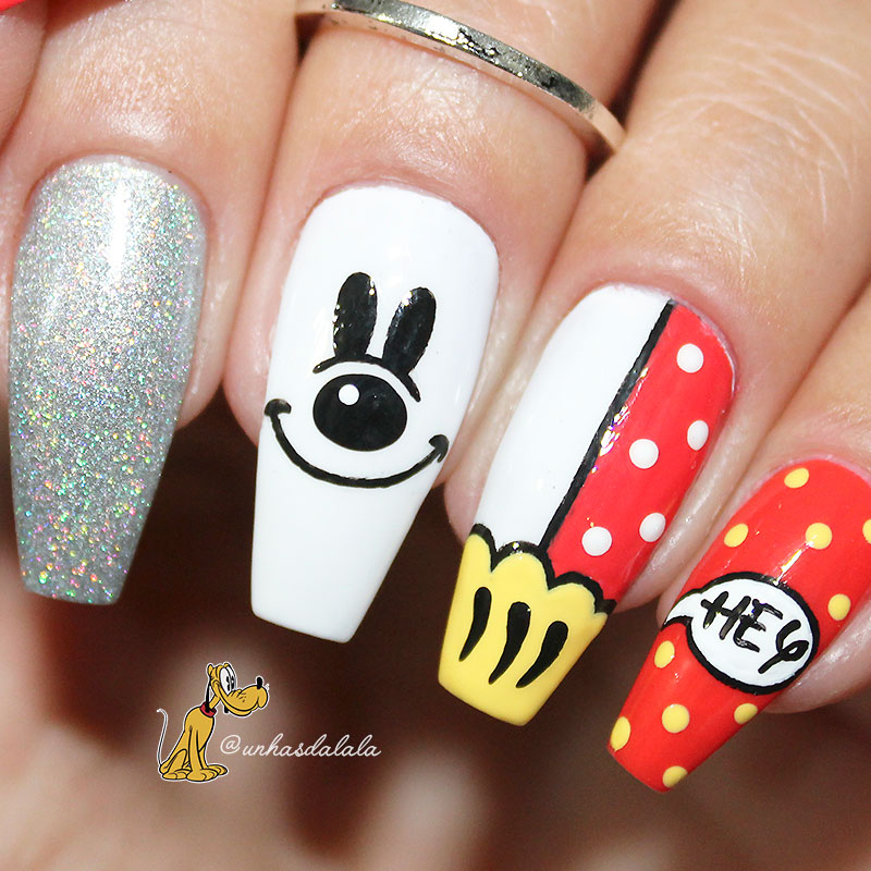 unhas decoradas mickey