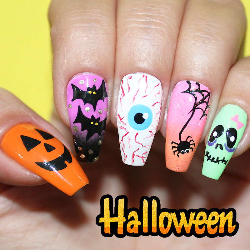 5 unhas fáceis para o halloween