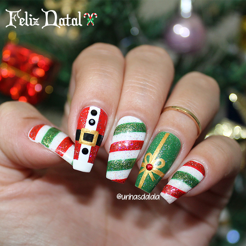 unhas decoradas para o natal