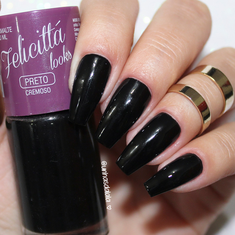 review esmalte preto felicittá looks