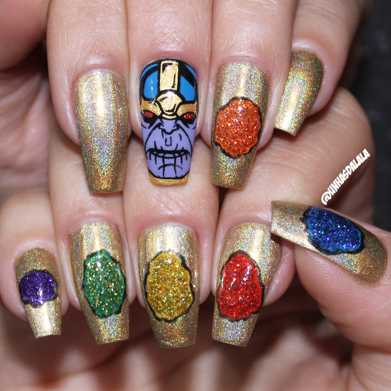 unhas vingadores guerra infinita, unhas thanos, thanos, vingadores, avengers, unhas vingadores, avengers nails, vingadores guerra infinita, avengers infinity war, infinity war, thanos nails, unhas thanos, homem de ferro, capitão américa, joias do infinito, infinity stones, joia da alma, joia da realidade , joia da mente, joia do tempo, joia do poder, joia do espaço, marvel, unhas marvel, marvel nails, unhas da lalá