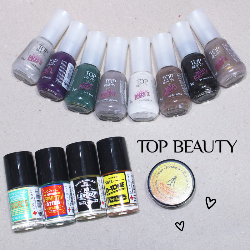 recebidos top beauty, top beauty, esmaltes top beauty, liberte-se top beauty, sos unhas, sos unhas top beauty, base fortalecedora, base endurecedora, cerinha para unhas, recebidos, top beauty, unhas da lala, larissa leite