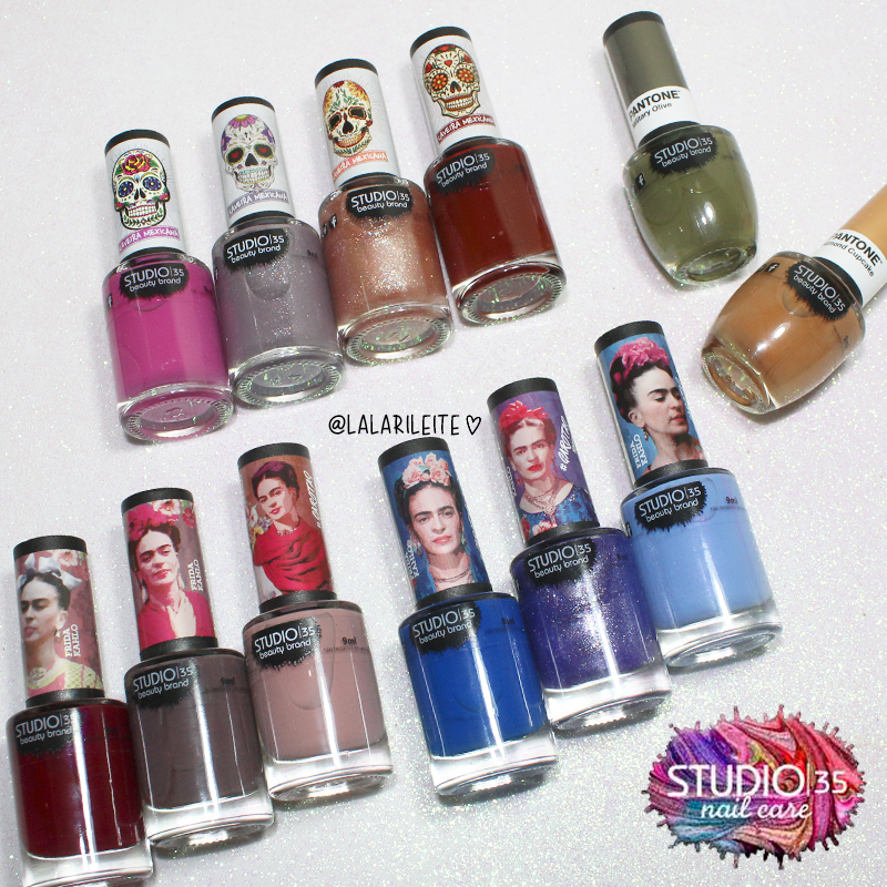 recebidos studio 35 cosméticos, studio 35 cosméticos, esmaltes studio 35, nail polish, esmaltes caveira mexicana, esmalte frida kahlo, caveira mexicana, frida kahlo, esmalte pantone, esmalte studio 35 pantone, esmalte glitter. glitter, esmalte vermelho, esmalte azul, esmalte verde militar, esmalte amarelo mostarda, esmalte rosa, esmalte azul claro, esmalte nude, unhas da lala, larissa leite, blog unhas da lala, lala, blog de unhas, blog de esmalte, blog larissa leite