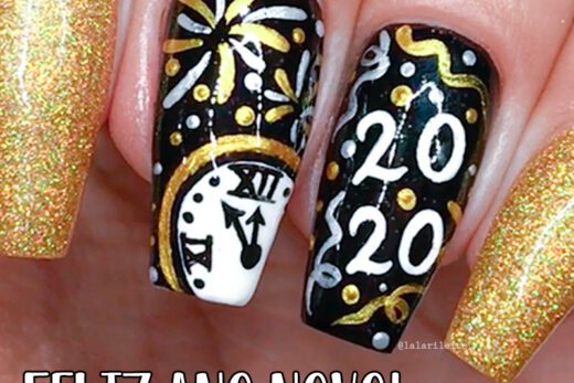 unhas para o ano novo, ano novo, ano novo 2020, unhas 2020, unhas ano novo 2020, unhas decoradas ano novo, happy new year nails, happy new year, larissa leite, unhas da lala, blog da lala, blog larissa leite