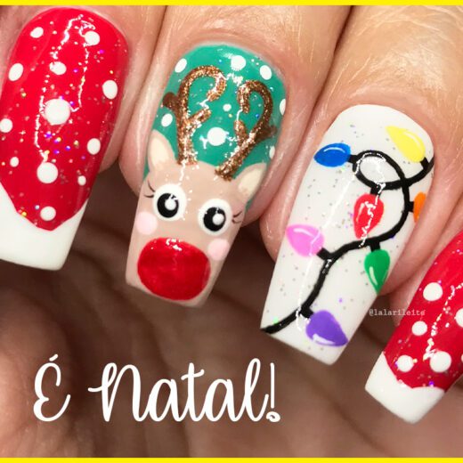 natal 2019, unhas natal 2019, unhas natal, renas de natal, unhas natalinas, unhas decoradas, unhas decoradas para o natal, unhas renas natal, christmas nail art, xmas nail art, nail art, unhas da lala, larissa leite, blog da lala, blog larissa leite, blog unhas da lala