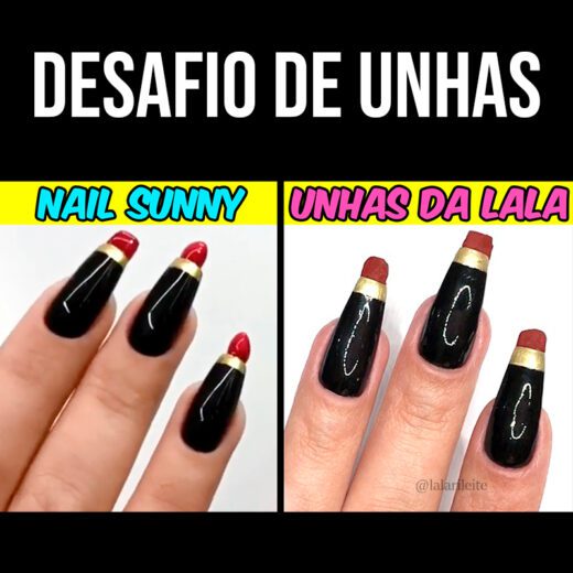 unhas batom, desafio de unhas, unhas do instagram, nail sunny, unhas estranhas, weird nails, larissa leite, larissa leite unhas, unhas da lala, lipstick nails, unhas decoradas, unhas diferentes, unhas malucas, unhas bizarras