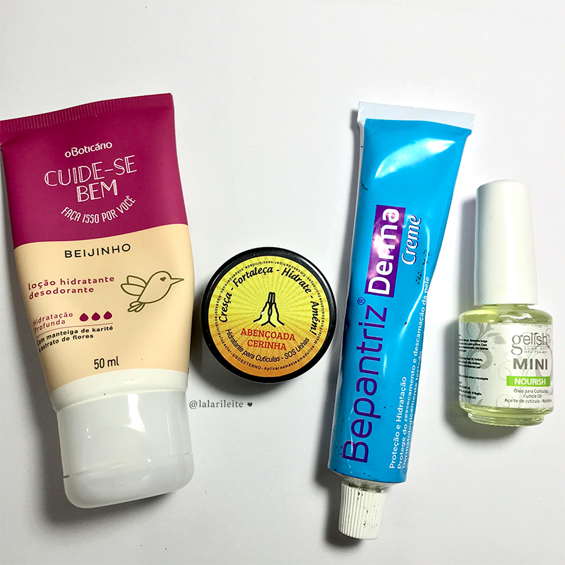 como cuidar das unhas, cuidando das unhas, dicas de como cuidar das unhas em casa, como cuidar das unhas em casa, cuidando das unhas em casa quarentena, quarentena, materiais para fazer as unhas, não use acetona, removedor de esmalte, dicas bases fortalecedoras, dicas de extra brilho, produtos para hidratar unhas mãos e cutículas, como hidratar unhas, como hidratar mãos, como hidratar cutículas, esmalte vencido, não use esmalte vencido, larissa leite unhas, higienizar unhas, como cuidar das unhas coronavirus, dicas de unhas, larissa leite, unhas da lala