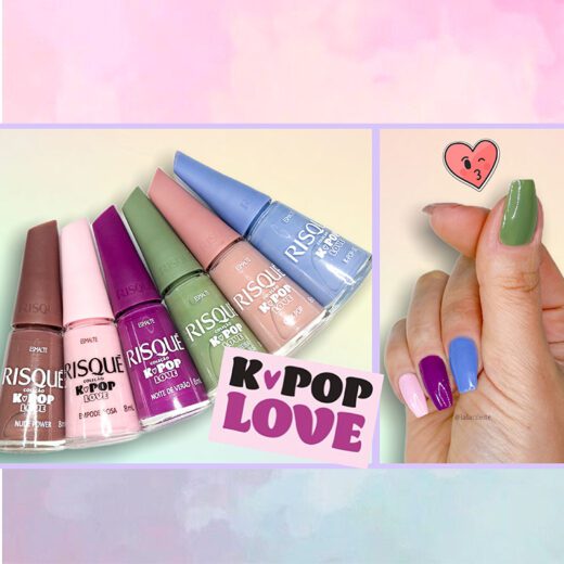 risqué kpop love, esmalte risqué k-pop, esmalte risqué kpop love, kpop, k-pop, k-pop love, kpop love, esmalte kpop, esmaltes k-pop, esmaltes risqué, resenha risqué kpop love, larissa leite, larissa leite unhas