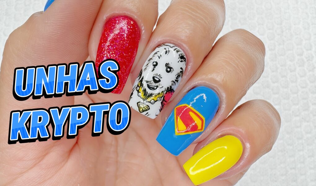 Unhas Temáticas Krypto do Filme Superman 2025: Tutorial com Adesivos Passo a Passo