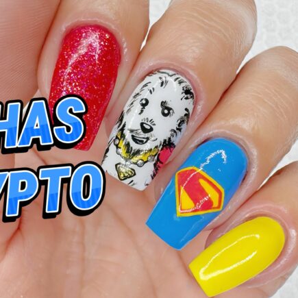 Unhas Temáticas Krypto do Filme Superman 2025: Tutorial com Adesivos Passo a Passo