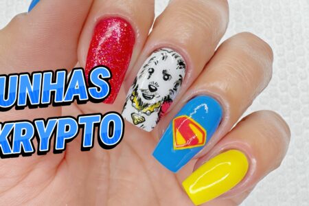 Unhas Temáticas Krypto do Filme Superman 2025: Tutorial com Adesivos Passo a Passo