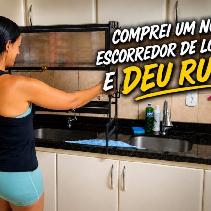 Achadinho para a cozinha: escorredor de louças com armário