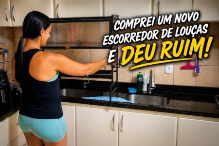 Achadinho para a cozinha: escorredor de louças com armário