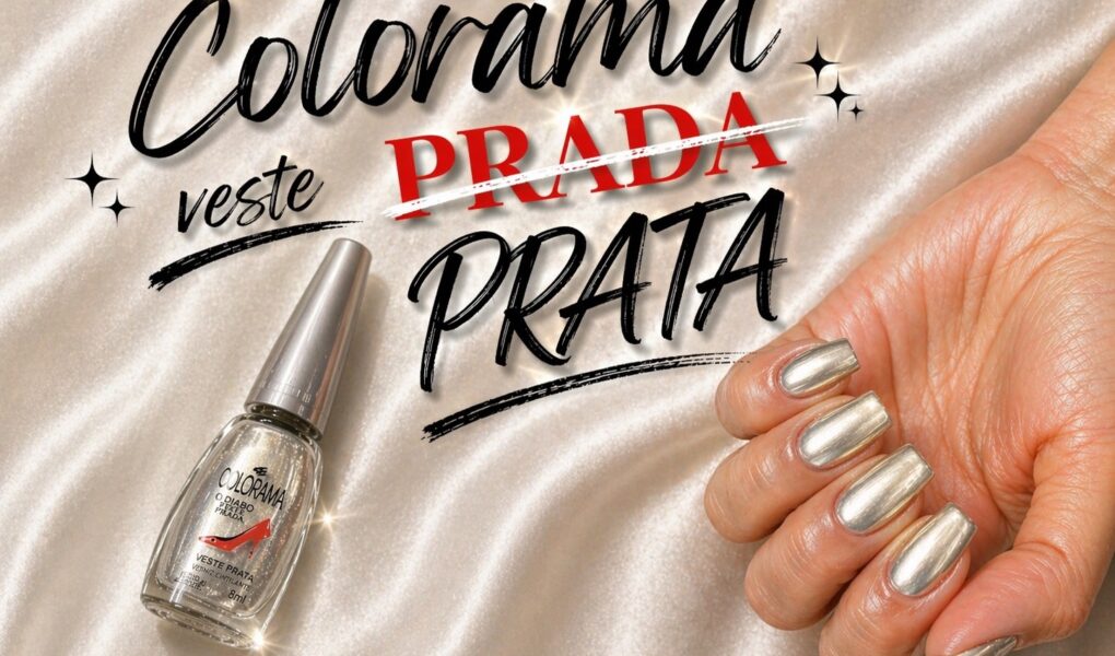 Esmalte Colorama O Diabo Veste Prada Prata: o prata com fundo dourado que foge do óbvio