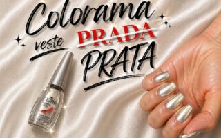 Esmalte Colorama O Diabo Veste Prada Prata: o prata com fundo dourado que foge do óbvio