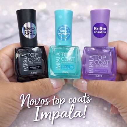 Nova linha de Top Coats da Impala para finalizar a esmaltação com estilo