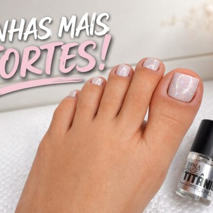 Unhas dos pés fortes com Base Titânio Impala e esmaltação em Le Rose