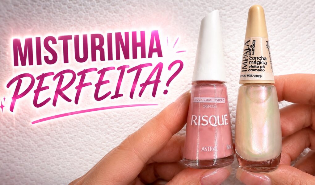 A combinação de três esmaltes que deixou a esmaltação com um efeito incrível