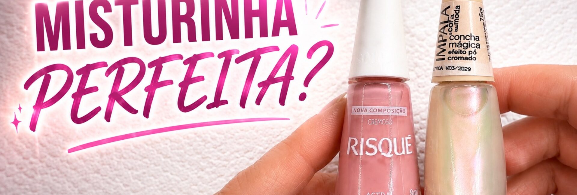 A combinação de três esmaltes que deixou a esmaltação com um efeito incrível