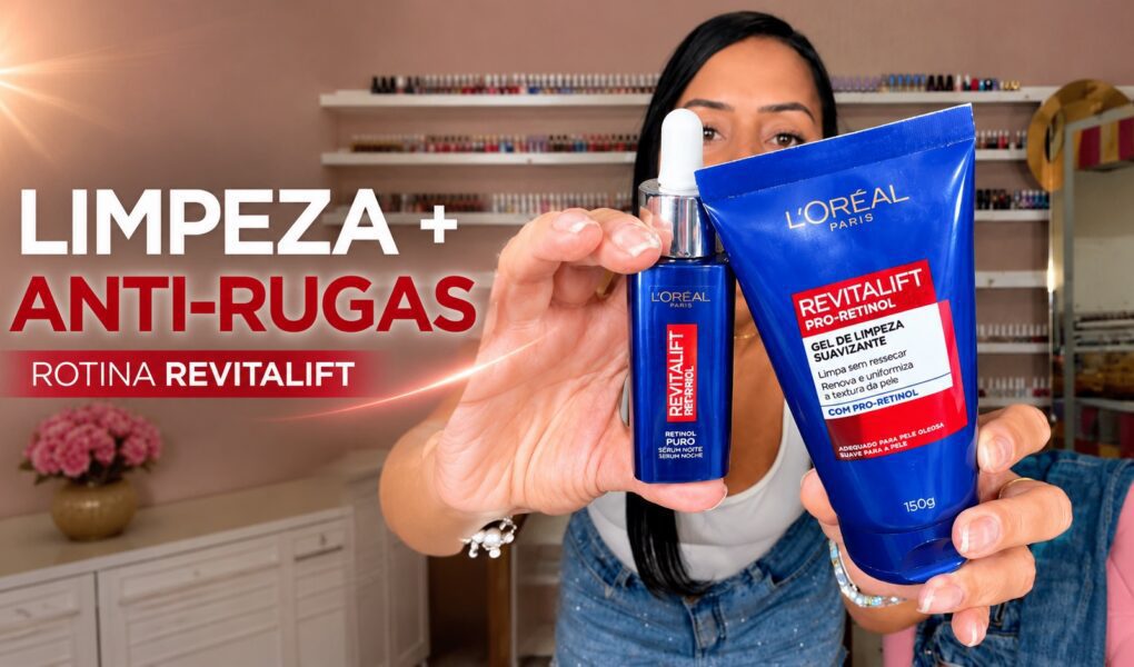 Cuidando da pele do rosto à noite com a dupla Revitalift