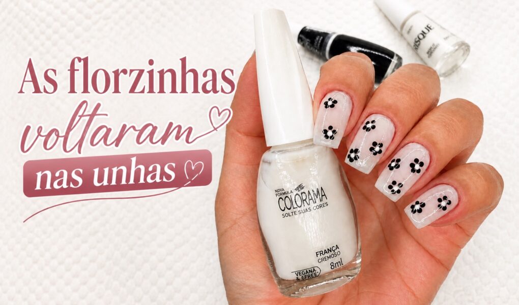 Florzinhas nas unhas: a nail art simples que voltou com tudo