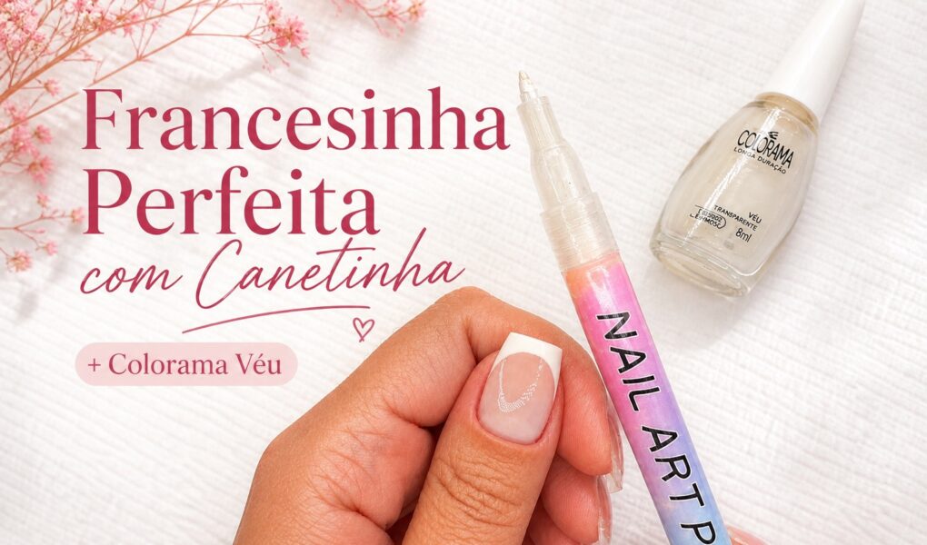 Francesinha com canetinha e esmaltação impecável para um acabamento delicado