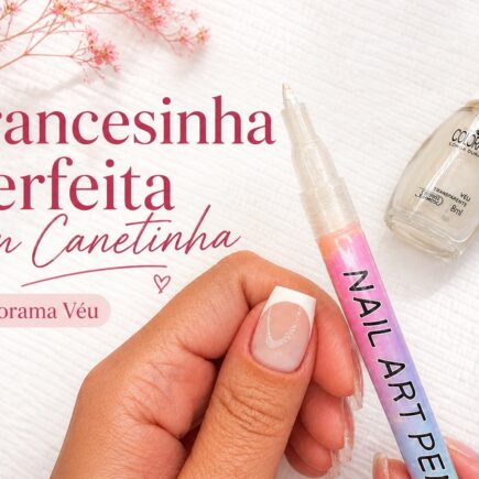 Francesinha com canetinha e esmaltação impecável para um acabamento delicado